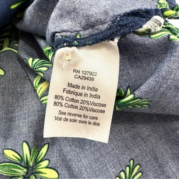 Mountain Khakis Mens Sz S Navy Floral Relaxed Fit Short Sleeve Button Up Shirt - Picture 6 of 9